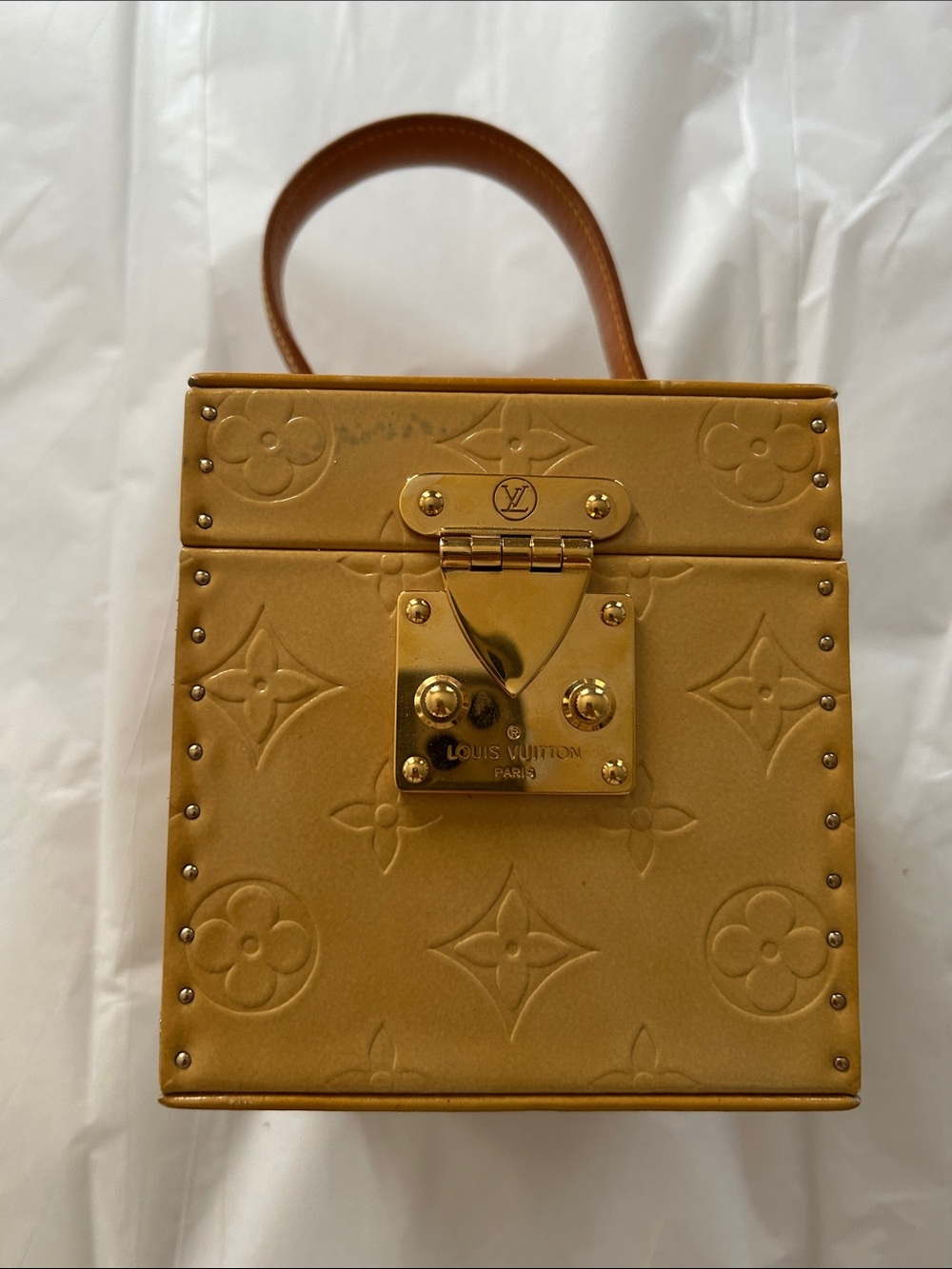 Louis Vuitton Metallic Gold Monogram Mini Top-Handle Box Bag
